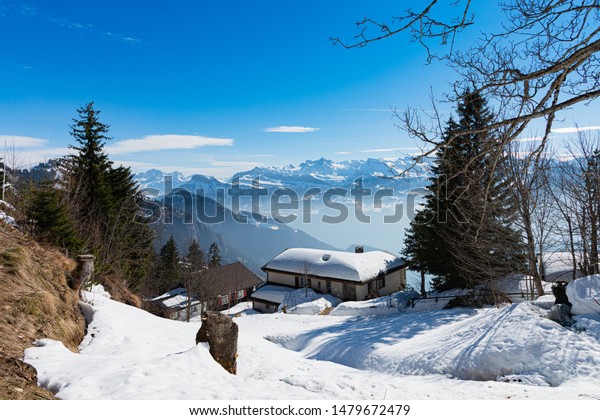 Unique Panoramic Alpine Skyline View Rigi Stock Photo Edit Now