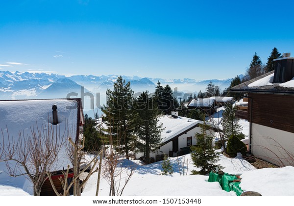 Unique Panoramic Alpine Skyline View Rigi Stock Photo Edit Now