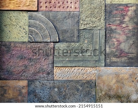 Unique stone wall background texture pattene with unique colors