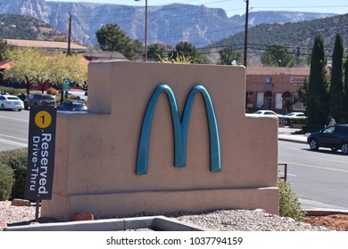 Unique Turquoise Arches Of McDonald's In Sedona Arizona 3318