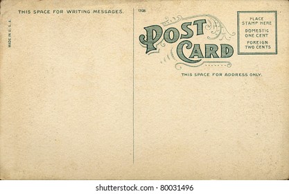 Blank Vintage Postcard Template