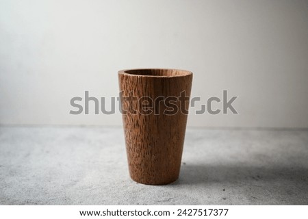 Unique Wooden Glass Made From Coconut Trunk