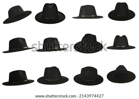 Unisex Wide Brim Fedora with Belt Buckle Panama Trilby Hat