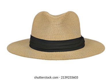 Unisex Wide Brim Straw Panama Fedora Summer Beach Sun Straw Hat For Women