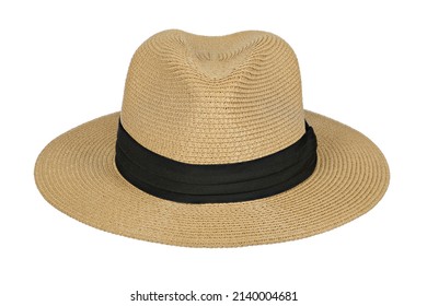 Unisex Wide Brim Straw Panama Fedora Summer Beach Sun Straw Hat For Women