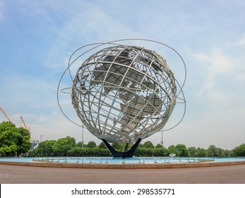 Unisphere sculpture in Flushing Meadows-Corona Park - June 11, 2015, Queens, New York City, NY, USA