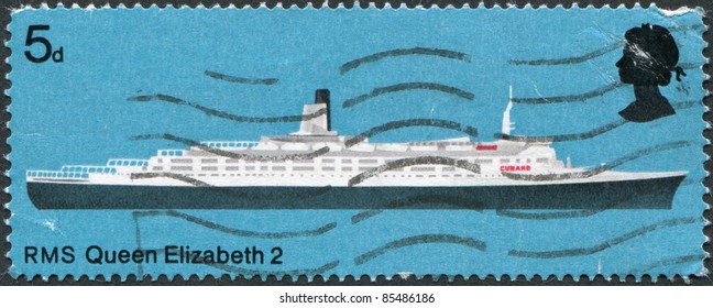 UNITED KINGDOM - CIRCA 1969: A Stamp Printed In England, Shows The Ocean Passenger Liner RMS Queen Elizabeth 2, Circa 1969