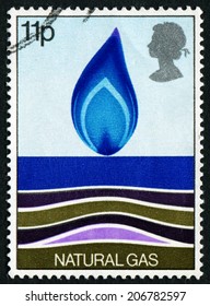 UNITED KINGDOM - CIRCA 1978: A British Used Postage Stamp Showing Energy Resources - Natural Gas, Circa 1978