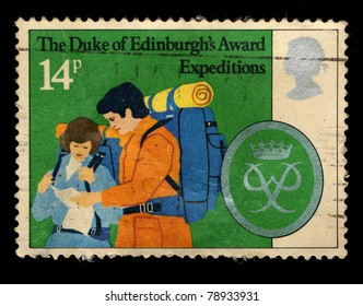 UNITED KINGDOM - CIRCA 1981: A Stamp Printed In United Kingdom Shows Image Of The Duke Of Edinburgh’s Award Expedition, Circa 1981