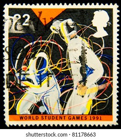 UNITED KINGDOM - CIRCA 1991: A Stamp Printed In The UK Shows Image Commemorating The 1991 World Student Games, Series, Circa 1991