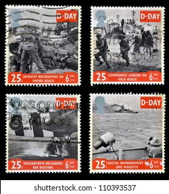 UNITED KINGDOM - CIRCA 1994: collection stamps printed in Great Britain commemorating D-Day, circa 1994