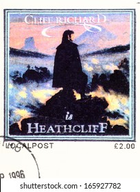 UNITED KINGDOM - CIRCA 1996: Stamp Printed In United Kingdom To Commemorate Sir Cliff Richard Performance In The Play, Heathcliff, Circa 1996.