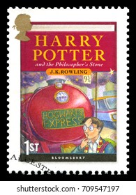 UNITED KINGDOM - CIRCA 2007: A Used Postage Stamp From The UK, Celebrating The Novel Harry Potter And The Philosophers Stone, Circa 2007.