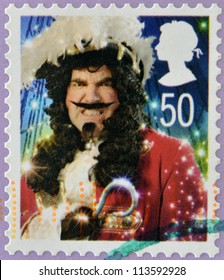 UNITED KINGDOM - CIRCA 2008: A Christmas stamp printed in Great Britain shows Captain Hook from Peter Pan, circa 2008