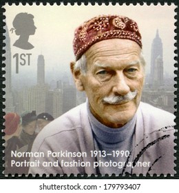 UNITED KINGDOM - CIRCA 2013: A Stamp Printed In United Kingdom Shows Norman Parkinson (1913-1990), Photographer, Series Great Britons, Circa 2013