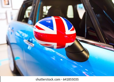 United Kingdom flag as a decoration of a car
