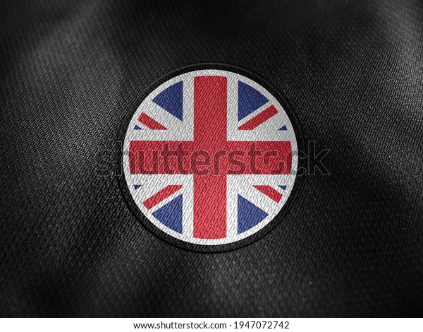 United Kingdom flag isolated on black with clipping\
path. flag symbols of United Kingdom. United Kingdom flag frame\
with empty space for your\
text.