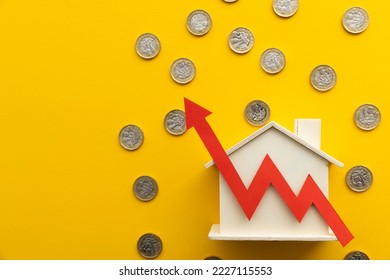 United kingdom housing market, interest rates increase and inflation concept