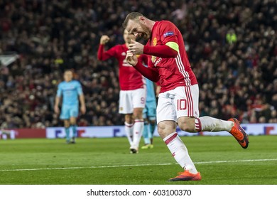 UNITED KINGDOM, MANCHESTER - November 24th 2016: Wayne Rooney During The UEFA Europa League Match Manchester United - Feyenoord