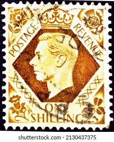 United Kingdom - Post Military Forces In II G. M, Circa 1943: Postage Stamp Showing King George VI.