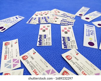 United Kingdom-March 18th 2020: Different Types Of Sterilization Indicator Strips