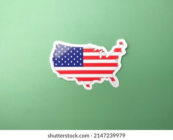 United state america flag stickers on a green background. - Powered by Shutterstock - Get 15% off with code: PIKWIZARD15
