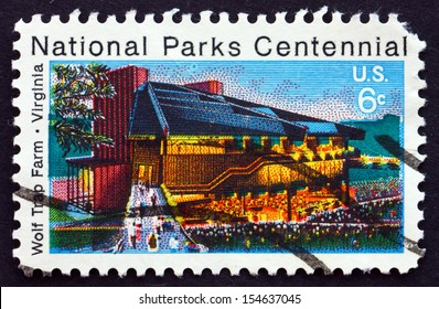 UNITED STATES OF AMERICA - CIRCA 1972: A Stamp Printed In The USA Shows Wolf Trap Farm Park For Performing Arts, National Park, Circa 1972