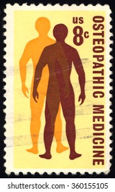 UNITED STATES OF AMERICA - CIRCA 1972: A Stamp Printed In USA Shows Osteopathic Medicine, Circa 1972