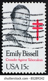 UNITED STATES OF AMERICA - CIRCA 1980: A Stamp Printed In The USA Shows Emily Bissell, Social Worker Who Introduced Christmas Seals In U.S., Crusader Against Tuberculosis, Circa 1980