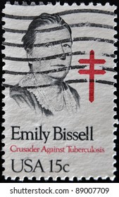 UNITED STATES OF AMERICA - CIRCA 1980: A Stamp Printed In The USA Shows Emily Bissell, Social Worker Who Introduced Christmas Seals In U.S., Crusader Against Tuberculosis, Circa 1980