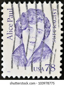 UNITED STATES OF AMERICA - CIRCA 1995: A Stamp Printed In USA Shows Alice Paul, Suffragist, Circa 1995