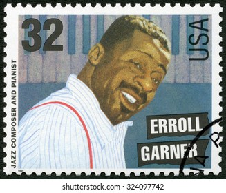 UNITED STATES OF AMERICA - CIRCA 1995: A stamp printed in USA shows Erroll Louis Garner (1921-1977), jazz composer and pianist, circa 1995
