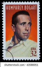 UNITED STATES AMERICA - CIRCA 2000: A postage stamp printed in the USA showing Humphrey Bogart, circa 2000
