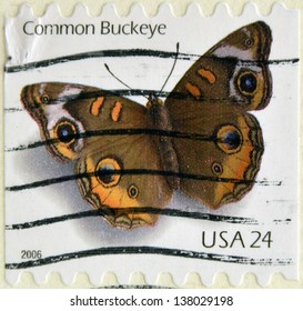 UNITED STATES OF AMERICA - CIRCA 2006: stamp printed in USA shows butterfly, common buckeye, circa 2006