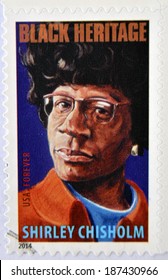 UNITED STATES OF AMERICA - CIRCA 2014: A Stamp Printed In USA Shows Shirley Chisholm, Black Heritage, Circa 2014 