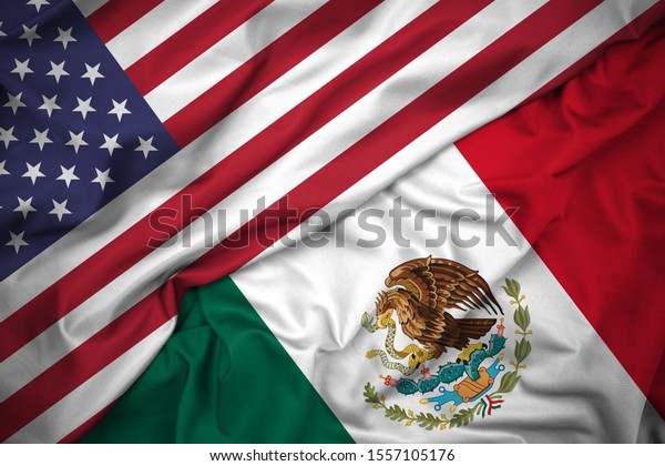 United States America Mexico Flag Background Stock Photo (Edit Now ...