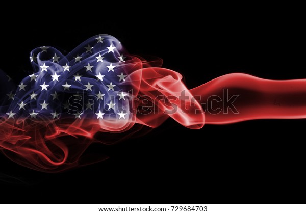 United States America Smoke Flag Isolated Stock Photo (Edit Now) 729684703