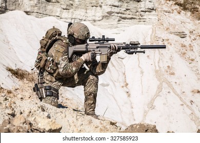 United States Army Ranger In The Mountains