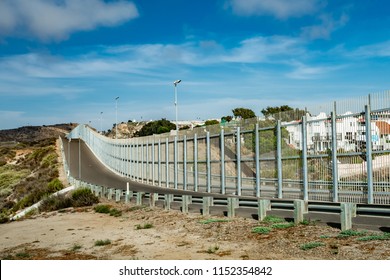 United States Border Wall With Mexico In California