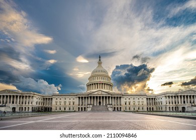 United States Capitol Building Dramatic Sky