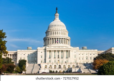 The United States Capitol Building On A Sunny Day. Washington D.C., U.S.A.