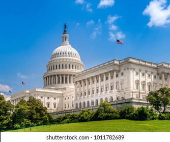 United States Capitol Building In Washington DC - Famous US Landmark And Seat Of The American Federal Government