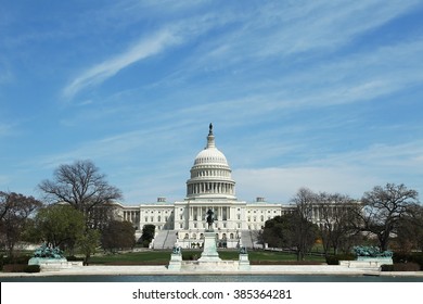 United States Capitol Rotunda. Senate And Representatives Government Home In Washington D.C.