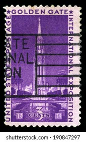 UNITED STATES, CIRCA 1939: A United States Postage Stamp Celebrating The Golden Gate International Exposition (Worlds Fair), Circa 1939.