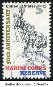 UNITED STATES - CIRCA 1966: Stamp Printed By United States, Shows Marine Corps Reserve, Circa 1966