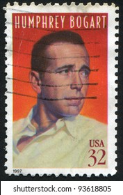 UNITED STATES - CIRCA 1997: A stamp printed by United states, shows Humphrey Bogart, circa 1997