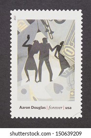 UNITED STATES - CIRCA 2013: A Postage Stamp Printed In USA Showing An Image Of A Aaron Douglas Painting, Circa 2013. 