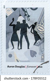 UNITED STATES - CIRCA 2013: A Postage Stamp Printed In USA Showing An Image Of A Aaron Douglas Painting, Circa 2013. 