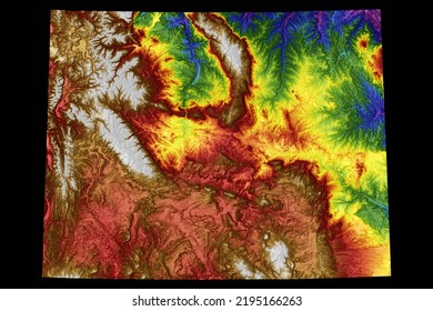 United States Color Elevation Map Stock Photo 2195166263 | Shutterstock