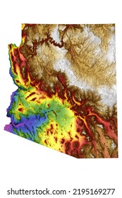 United States Color Elevation Map On Stock Photo 2195169277 | Shutterstock